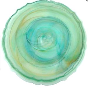 Green Luster ice queen platter